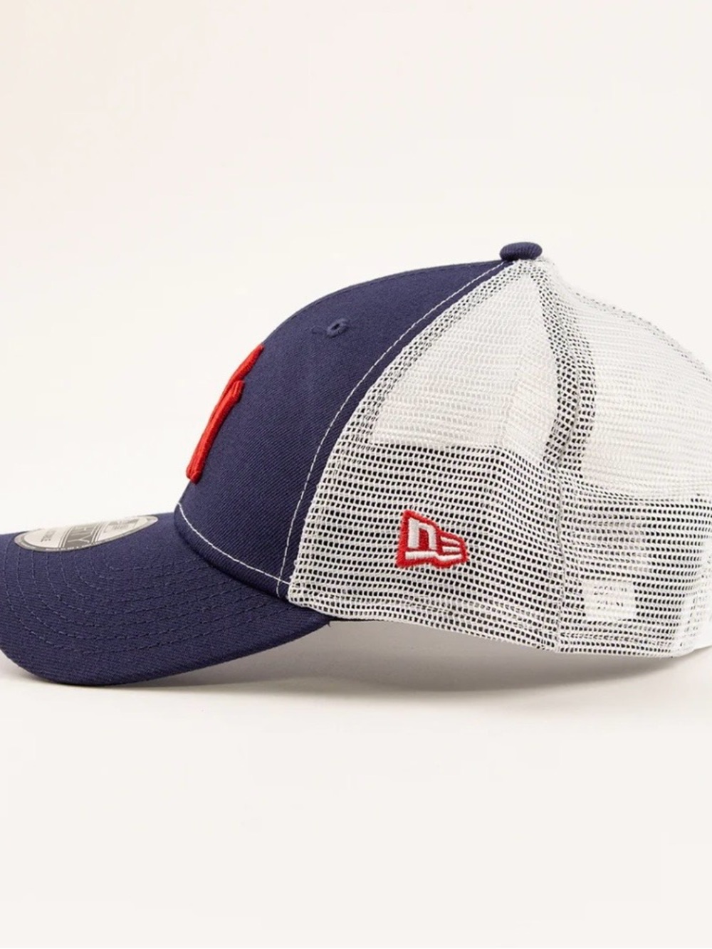 New Era Navy Blue and Red NY Trucker Hat - Picture 3 of 4